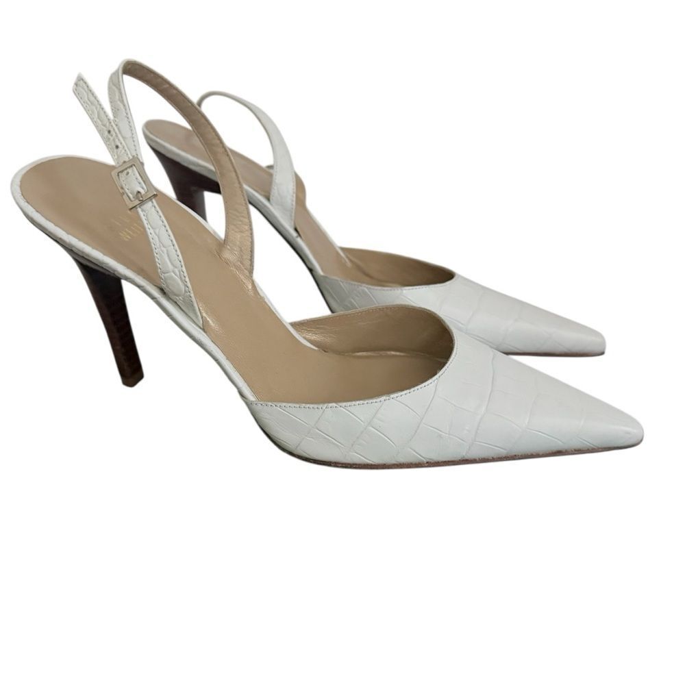 Stuart Weizmann White Sling-back shoes